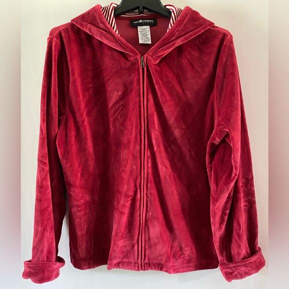 Sag Harbor Red Hooded Cape Jacket - Picture 1 of 9